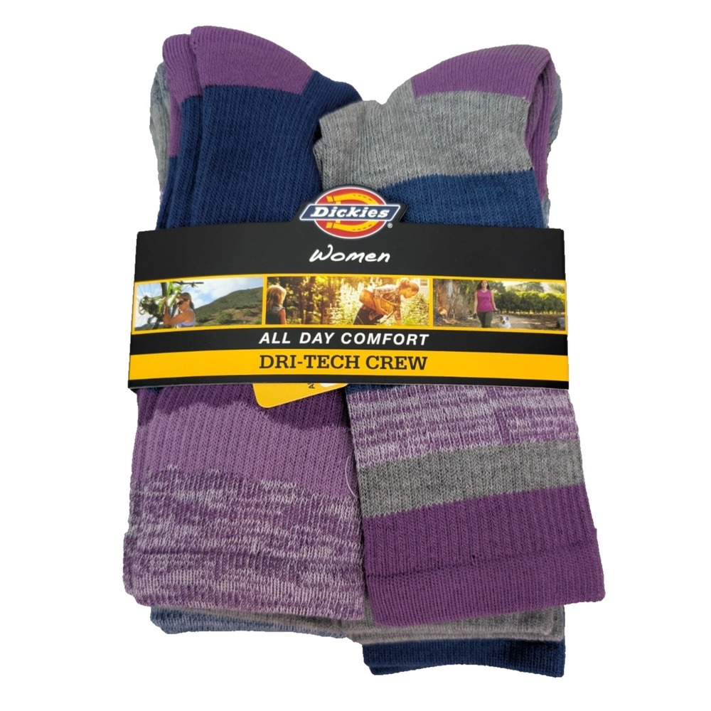 Dickies Women's All‎ Day Comfort Dri-Tech Moisture Control Crew Socks NEW